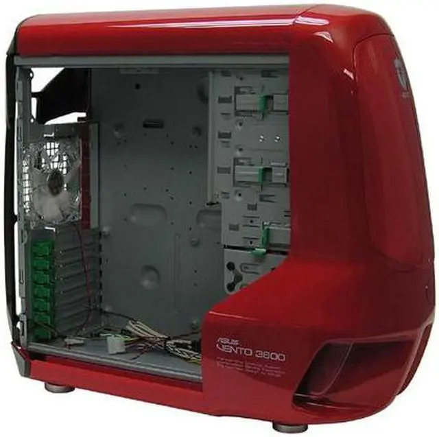 Alt view image 5 of 9 - ASUS VENTO 3600 Red Steel ATX Mid Tower Computer Case