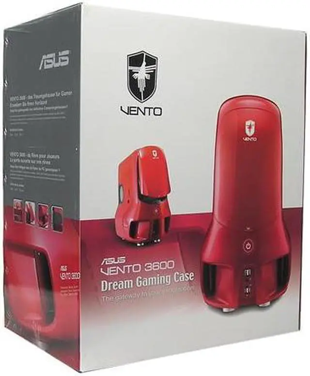 Alt view image 9 of 9 - ASUS VENTO 3600 Red Steel ATX Mid Tower Computer Case
