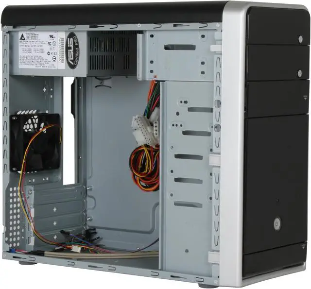 Alt view image 9 of 12 - ASUS TM-210 Black 0.6mm SECC Micro ATX Mini Tower Computer Case 300W Power Supply