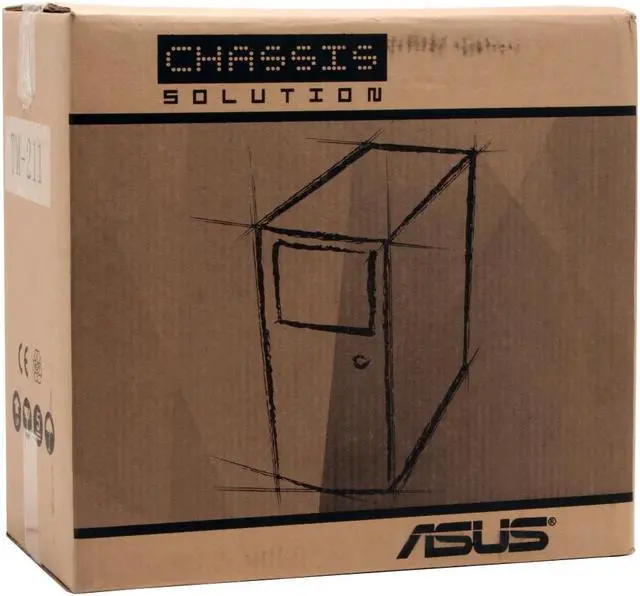 Alt view image 14 of 14 - ASUS TM-211 White 0.6mm SECC Micro ATX Mini Tower Computer Case 300W Power Supply