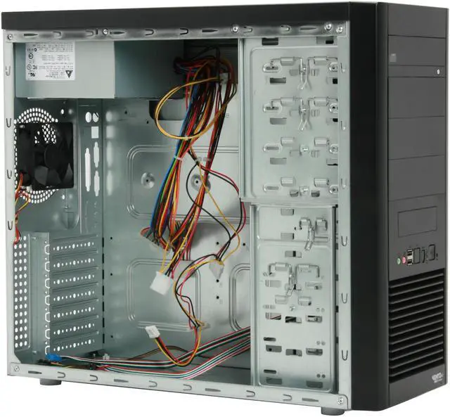 Alt view image 10 of 14 - ASUS TA-982 (Vento) Black Steel ATX Mid Tower Computer Case 350W Power Supply