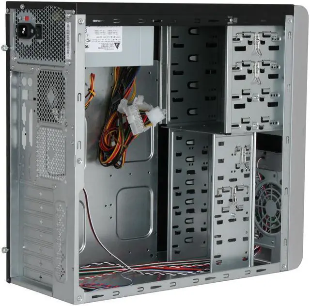 Alt view image 6 of 11 - ASUS TA-851 (generic) Black/ Silver Steel ATX Mid Tower Computer Case 350W Power Supply