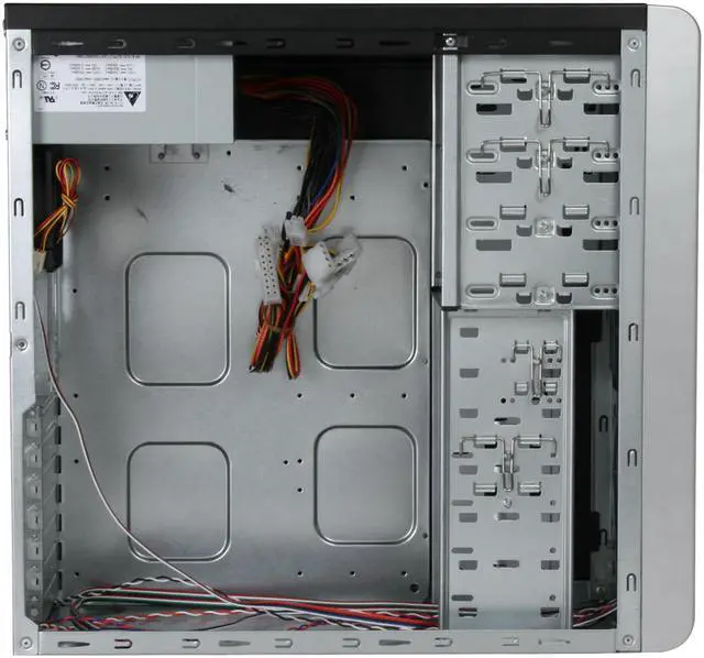 Alt view image 7 of 11 - ASUS TA-851 (generic) Black/ Silver Steel ATX Mid Tower Computer Case 350W Power Supply