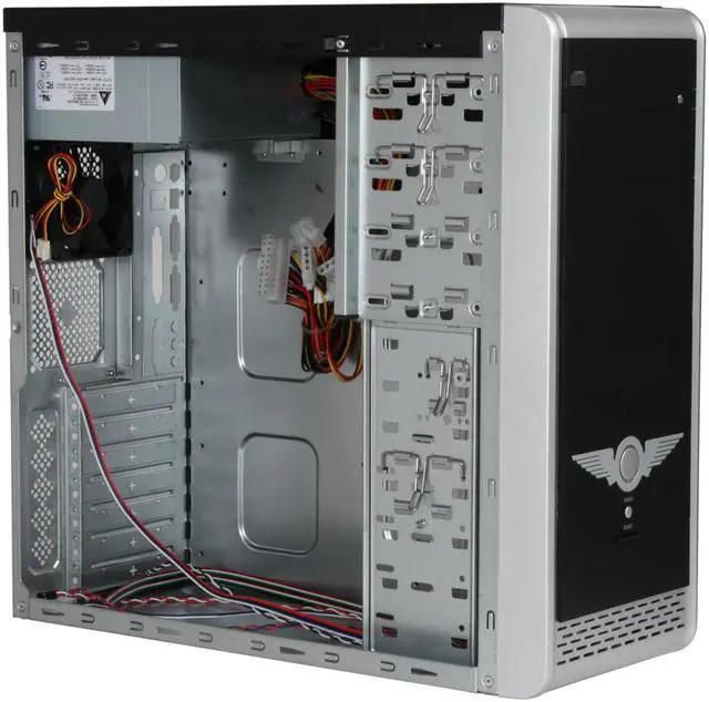 Alt view image 8 of 11 - ASUS TA-851 (generic) Black/ Silver Steel ATX Mid Tower Computer Case 350W Power Supply
