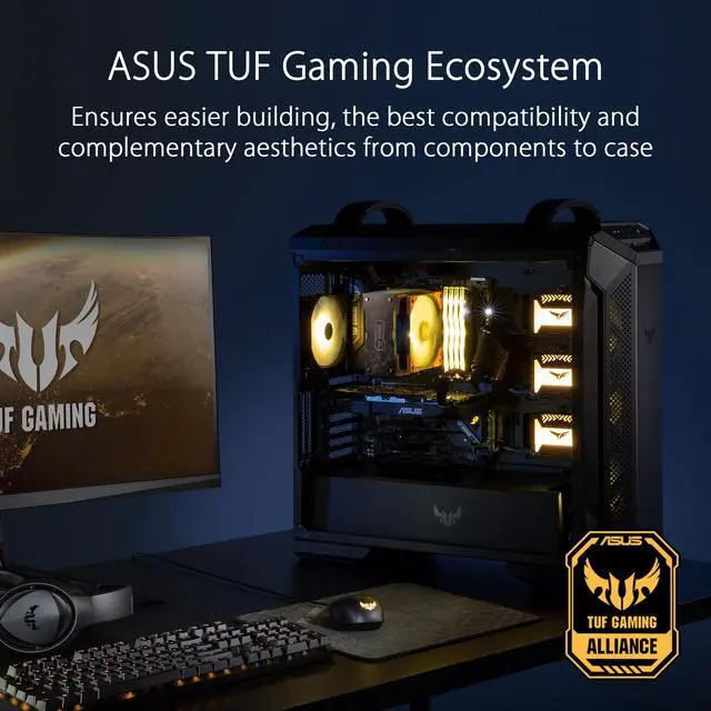 Alt view image 7 of 8 - ASUS TUF Gaming GT501 Mid-Tower Computer Case for up to EATX Motherboards with USB 3.0 Front Panel, Smoked Tempered Glass, Steel Construction, and Four Case Fans (GT501 TUF GAMING CASE/GRY/WITH HANDL)