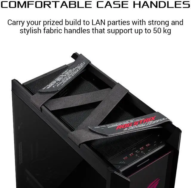 Alt view image 6 of 7 - ASUS ROG Strix Helios GX601 RGB Mid-Tower Computer Case for up to EATX Motherboards with USB 3.1 Front Panel, Smoked Tempered Glass, Brushed Aluminum and Steel Construction, and Four Case Fans