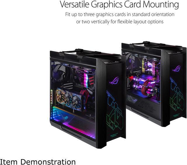 Alt view image 6 of 9 - ASUS ROG Strix Helios GX601 RGB Mid-Tower Computer Case for up to EATX Motherboards with USB 3.1 Front Panel, Smoked Tempered Glass, Brushed Aluminum and Steel Construction, and Four Case Fans