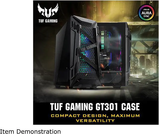 Alt view image 6 of 6 - ASUS TUF Gaming GT301 Mid-Tower Compact Case for ATX Motherboards with Honeycomb Front Panel, 3 x 120mm AURA Addressable RBG Fans, Headphone Hanger, and 360mm Radiator Support, 2 x USB 3.2 Gen1 (USB 3.0) Prots