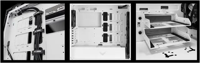Alt view image 5 of 7 - ASUS TUF Gaming GT501 White Edition Mid-Tower Computer Case for up to EATX Motherboards with 2 x USB 3.1 Front Panel, Smoked Tempered Glass, Steel Construction, and Four Case Fans