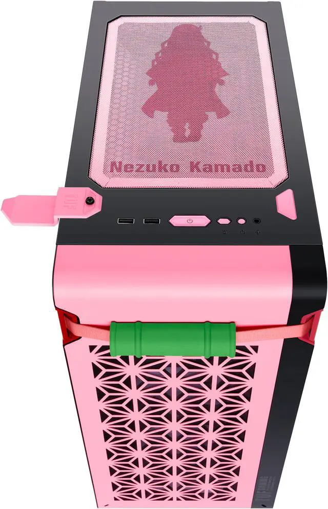 Alt view image 3 of 4 - ASUS GT301 TUF GAMING CASE/PINK/HANDLE 90DC0046-B40000 Pink Steel / Tempered Glass / ABS Plastic ATX Mid Tower Computer Case, Demon Slayer Edition (NEZUKO)