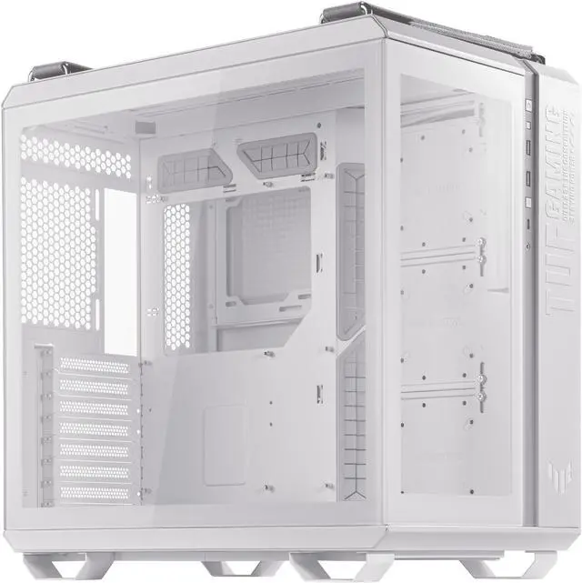Alt view image 4 of 12 - ASUS TUF Gaming GT502 White ATX Mid-Tower Computer Case with Front Panel RGB Button, USB 3.2 Type-C and 2x USB 3.0 Ports, 2- way Graphic Card Mounting Orientation Compatible, 360mm and 280mm Radiator