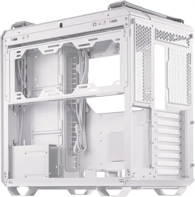 Alt view image 5 of 12 - ASUS TUF Gaming GT502 White ATX Mid-Tower Computer Case with Front Panel RGB Button, USB 3.2 Type-C and 2x USB 3.0 Ports, 2- way Graphic Card Mounting Orientation Compatible, 360mm and 280mm Radiator