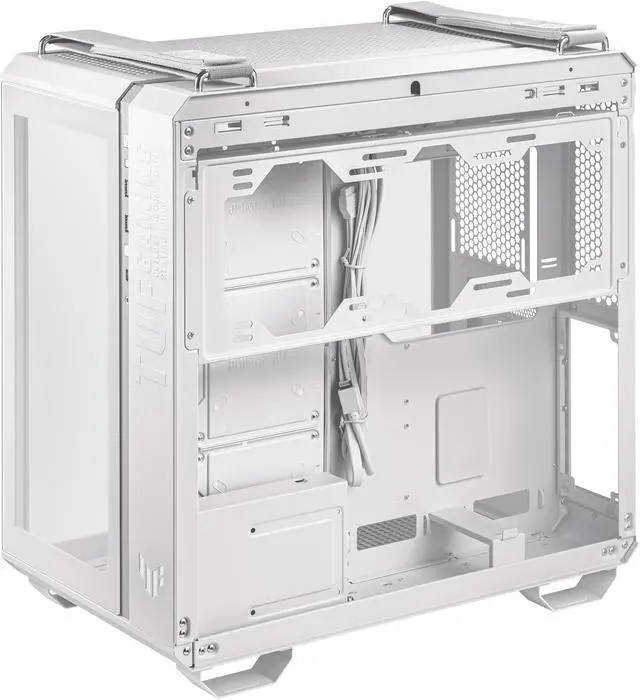 Alt view image 7 of 12 - ASUS TUF Gaming GT502 White ATX Mid-Tower Computer Case with Front Panel RGB Button, USB 3.2 Type-C and 2x USB 3.0 Ports, 2- way Graphic Card Mounting Orientation Compatible, 360mm and 280mm Radiator