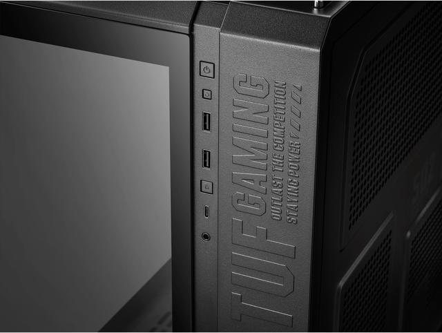 Alt view image 10 of 11 - ASUS TUF Gaming GT502 Black ATX Mid-Tower Computer Case with Front Panel RGB Button, USB 3.2 Type-C and 2x USB 3.0 Ports, 2- way Graphic Card Mounting Orientation Compatible, 360mm and 280mm Radiator