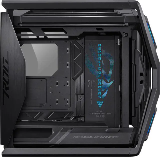 Alt view image 5 of 17 - ASUS ROG Hyperion GR701 EATX full-tower computer case with semi-open structure, tool-free side panels, supports up to 2 x 420mm radiators, built-in graphics card holder,2x front panel Type-C