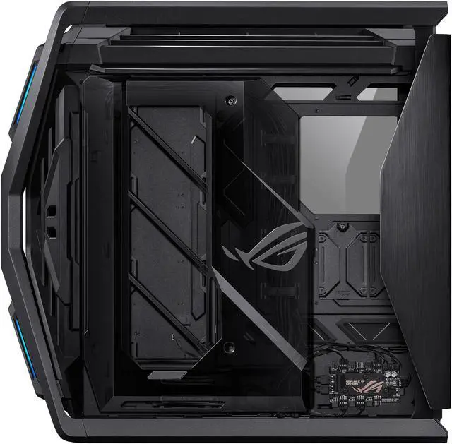 Alt view image 8 of 17 - ASUS ROG Hyperion GR701 EATX full-tower computer case with semi-open structure, tool-free side panels, supports up to 2 x 420mm radiators, built-in graphics card holder,2x front panel Type-C