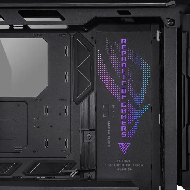 Alt view image 14 of 17 - ASUS ROG Hyperion GR701 EATX full-tower computer case with semi-open structure, tool-free side panels, supports up to 2 x 420mm radiators, built-in graphics card holder,2x front panel Type-C