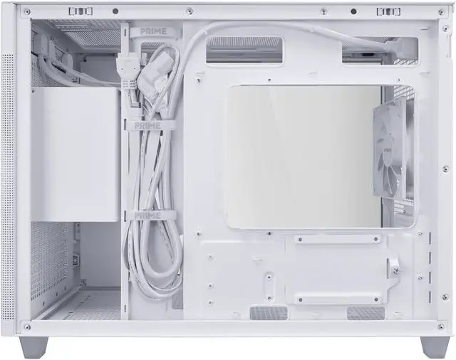 Alt view image 7 of 10 - ASUS Prime AP201 White MicroATX Tempered Glass Edition Supports Graphics Cards up to 338mm, 360mm Coolers, & Standard ATX PSUs, Tool-Free Side Panels, Tempered Glass Side & Front Panel USB Type-C®