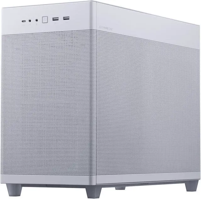 Alt view image 9 of 10 - ASUS Prime AP201 White MicroATX Tempered Glass Edition Supports Graphics Cards up to 338mm, 360mm Coolers, & Standard ATX PSUs, Tool-Free Side Panels, Tempered Glass Side & Front Panel USB Type-C®