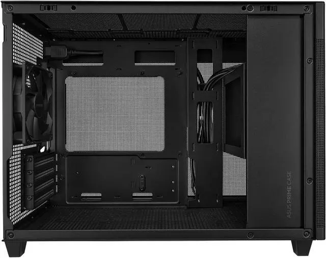 Alt view image 3 of 11 - ASUS Prime AP201 Black MicroATX Tempered Glass Edition Supports Graphics Cards up to 338mm, 360mm coolers, & Standard ATX PSUs, Tool-Free side panels, Tempered Glass side & Front Panel USB Type-C®