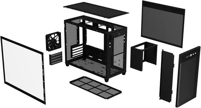 Alt view image 10 of 11 - ASUS Prime AP201 Black MicroATX Tempered Glass Edition Supports Graphics Cards up to 338mm, 360mm coolers, & Standard ATX PSUs, Tool-Free side panels, Tempered Glass side & Front Panel USB Type-C®