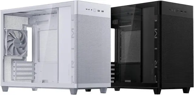 Alt view image 11 of 11 - ASUS Prime AP201 Black MicroATX Tempered Glass Edition Supports Graphics Cards up to 338mm, 360mm coolers, & Standard ATX PSUs, Tool-Free side panels, Tempered Glass side & Front Panel USB Type-C®