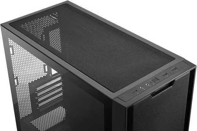 Alt view image 17 of 16 - ASUS A21/BLK// Micro ATX Computer Case Steel / Plastic / Tempered Glass-Black