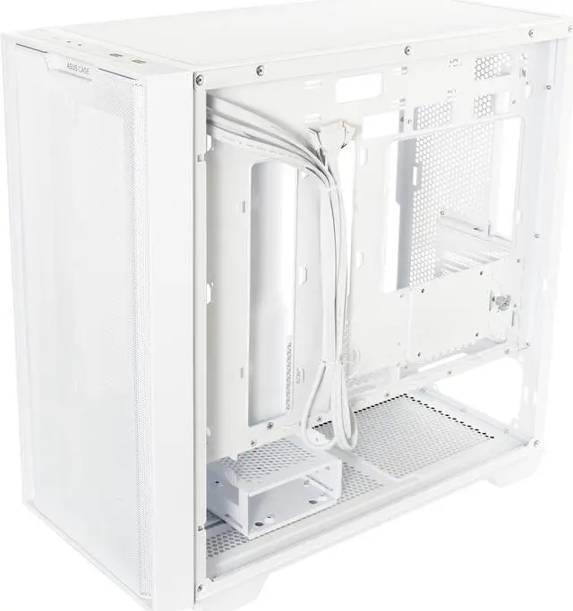 Alt view image 13 of 16 - ASUS A21/WHT// Micro ATX Computer Case Steel / Plastic / Tempered Glass-White