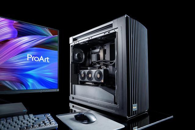 Alt view image 6 of 19 - ASUS ProArt PA602 E-ATX Computer Case, 420mm radiator support, Dual 200mm built-in fans, front panel IR dust indicator, power lock latch, tool-less PCIe mounting & GPU Holder, 20Gbps USB-C front I/O