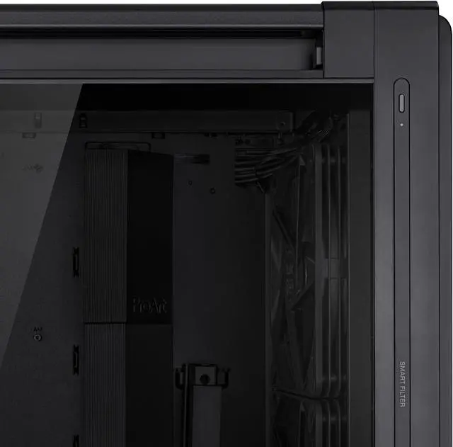 Alt view image 15 of 19 - ASUS ProArt PA602 E-ATX Computer Case, 420mm radiator support, Dual 200mm built-in fans, front panel IR dust indicator, power lock latch, tool-less PCIe mounting & GPU Holder, 20Gbps USB-C front I/O