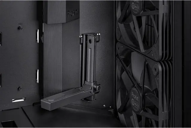 Alt view image 16 of 19 - ASUS ProArt PA602 E-ATX Computer Case, 420mm radiator support, Dual 200mm built-in fans, front panel IR dust indicator, power lock latch, tool-less PCIe mounting & GPU Holder, 20Gbps USB-C front I/O