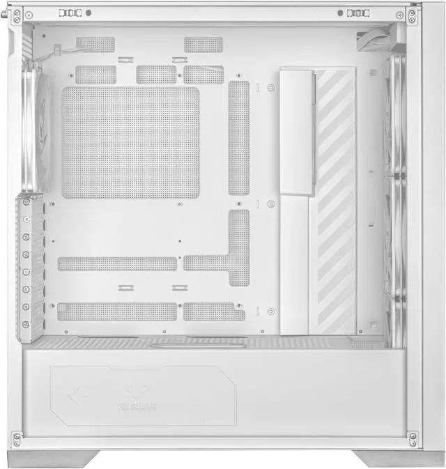 Alt view image 11 of 20 - ASUS TUF Gaming GT302 ARGB White Edition ATX Mid-Tower Case Four 140 x 28 mm ARGB fans for high airflow and static pressure, interchangeable side panel, hidden-connector motherboard support