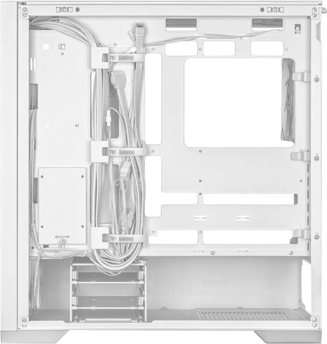 Alt view image 13 of 20 - ASUS TUF Gaming GT302 ARGB White Edition ATX Mid-Tower Case Four 140 x 28 mm ARGB fans for high airflow and static pressure, interchangeable side panel, hidden-connector motherboard support