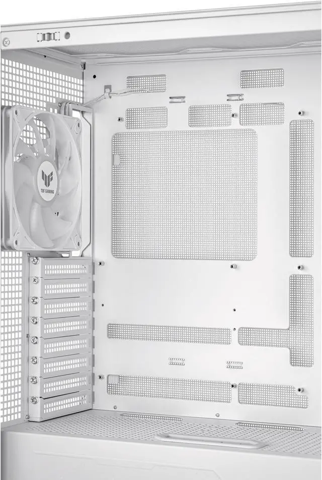 Alt view image 17 of 20 - ASUS TUF Gaming GT302 ARGB White Edition ATX Mid-Tower Case Four 140 x 28 mm ARGB fans for high airflow and static pressure, interchangeable side panel, hidden-connector motherboard support