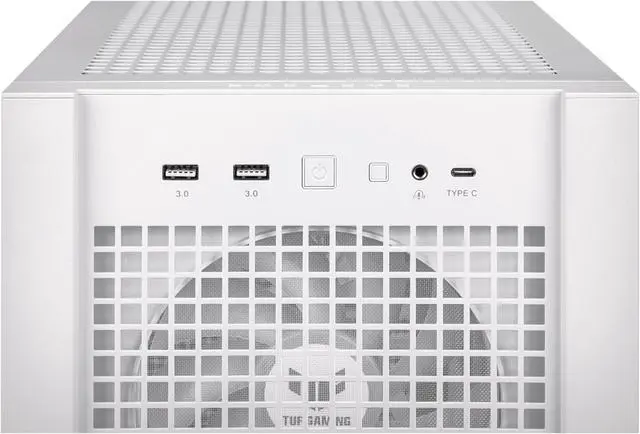 Alt view image 19 of 20 - ASUS TUF Gaming GT302 ARGB White Edition ATX Mid-Tower Case Four 140 x 28 mm ARGB fans for high airflow and static pressure, interchangeable side panel, hidden-connector motherboard support