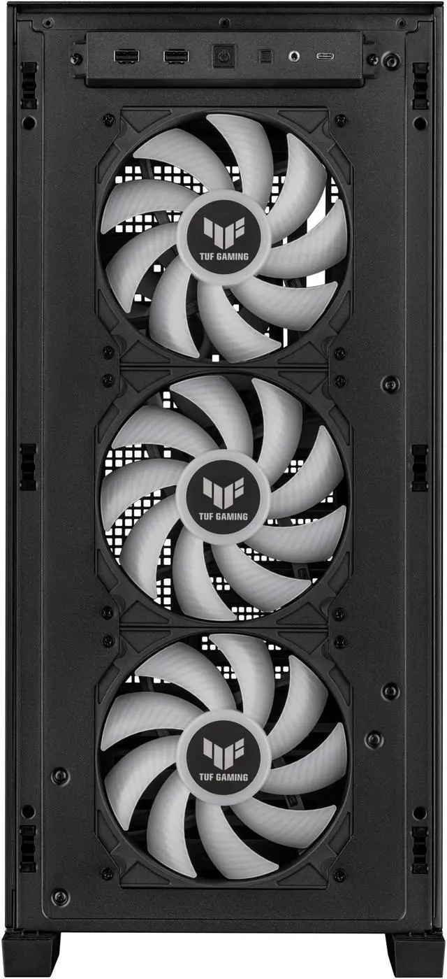 Alt view image 10 of 20 - ASUS TUF Gaming GT302 ARGB ATX Mid-Tower Case Four 140 x 28 mm ARGB fans for high airflow and static pressure, interchangeable side panel, detachable top panel, hidden-connector motherboard support