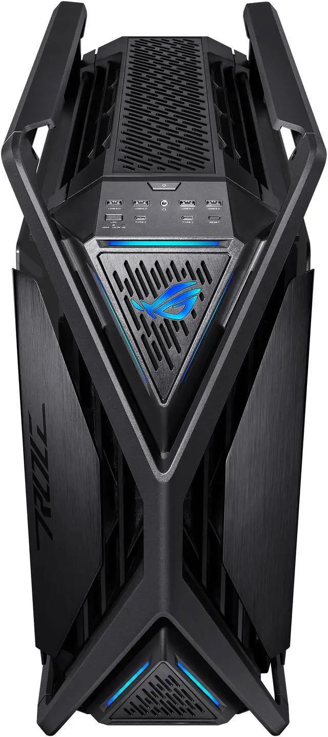 Alt view image 4 of 20 - ASUS ROG Hyperion GR701 BTF Edition computer case, ASUS ATX BTF motherboards exclusive support, 420 mm dual radiator support, four 140 mm fans, metal GPU holder, component storage, ARGB fan hub