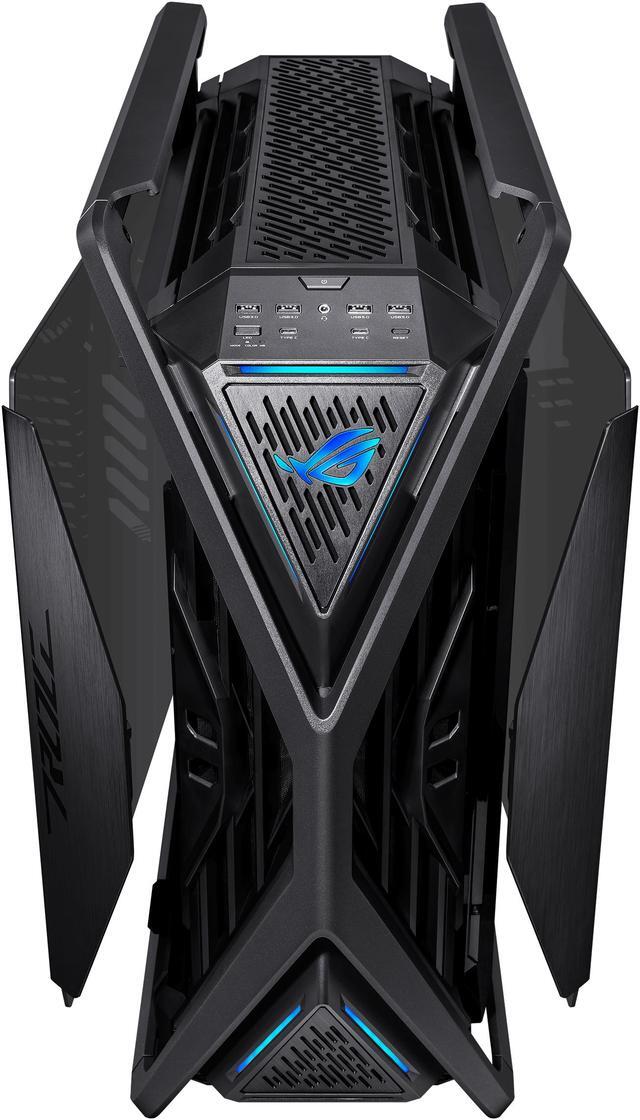 Alt view image 5 of 20 - ASUS ROG Hyperion GR701 BTF Edition computer case, ASUS ATX BTF motherboards exclusive support, 420 mm dual radiator support, four 140 mm fans, metal GPU holder, component storage, ARGB fan hub