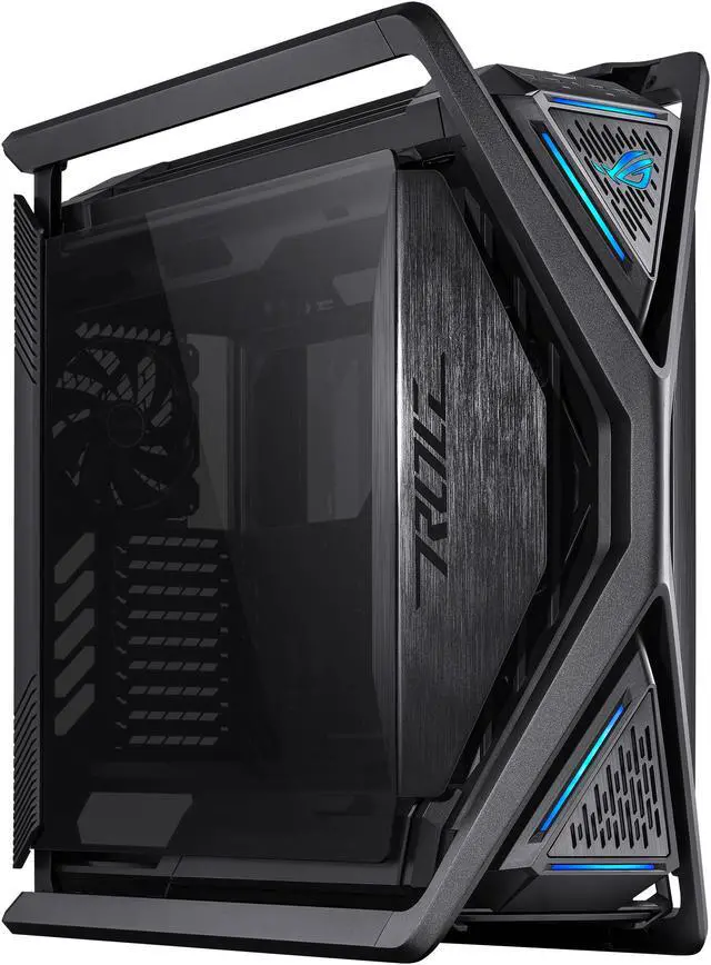 Alt view image 2 of 20 - ASUS ROG Hyperion GR701 BTF Edition computer case, ASUS ATX BTF motherboards exclusive support, 420 mm dual radiator support, four 140 mm fans, metal GPU holder, component storage, ARGB fan hub