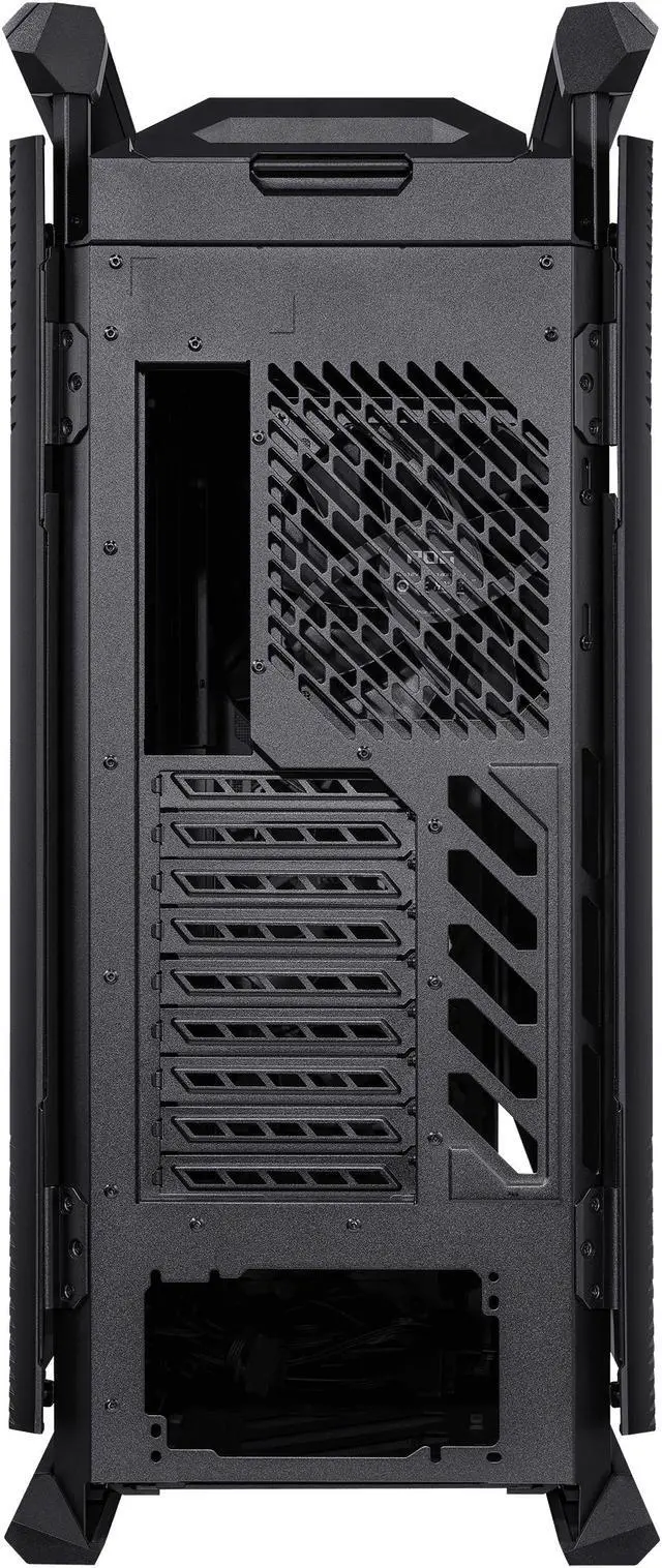 Alt view image 14 of 20 - ASUS ROG Hyperion GR701 BTF Edition computer case, ASUS ATX BTF motherboards exclusive support, 420 mm dual radiator support, four 140 mm fans, metal GPU holder, component storage, ARGB fan hub
