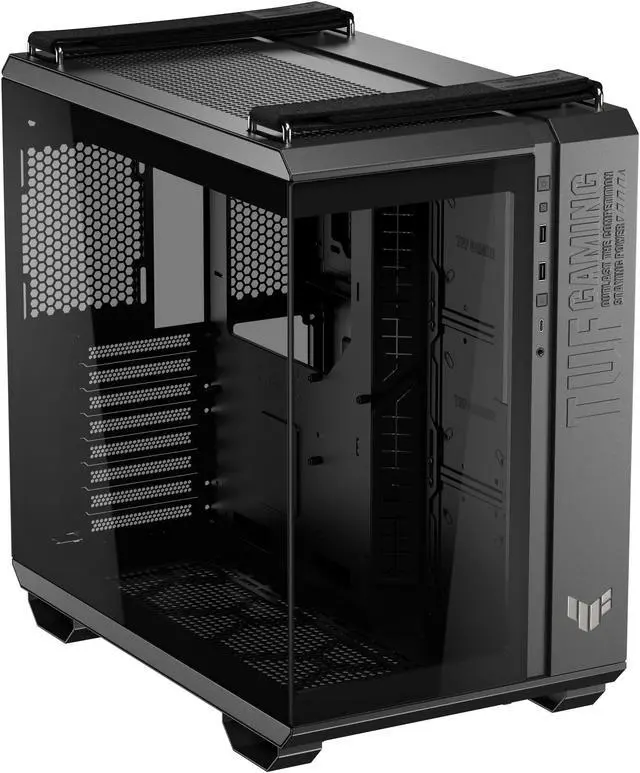 Alt view image 5 of 11 - ASUS TUF Gaming GT502 Horizon ATX Mid-Tower Gaming Case (boundless panoramic design, dual-chamber, independent CPU and GPU cooling zones, tool-free side panels, USB 10 Gbps Type-C front panel)