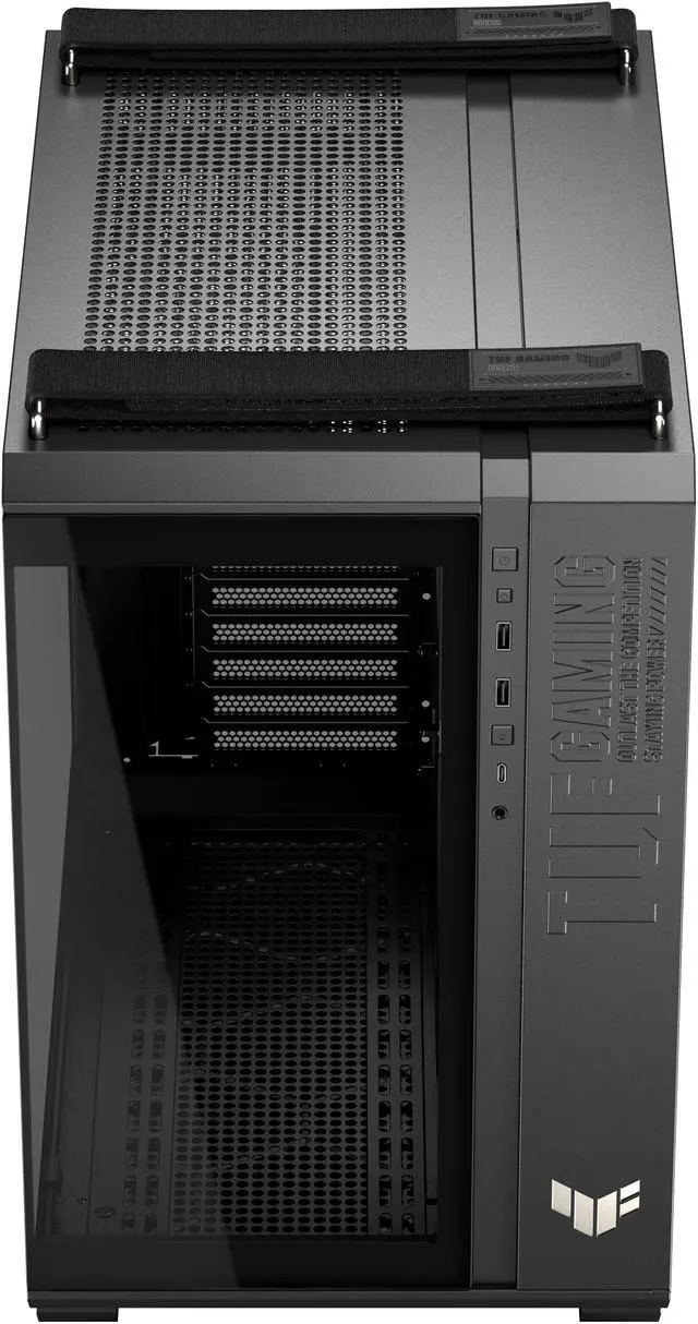 Alt view image 8 of 11 - ASUS TUF Gaming GT502 Horizon ATX Mid-Tower Gaming Case (boundless panoramic design, dual-chamber, independent CPU and GPU cooling zones, tool-free side panels, USB 10 Gbps Type-C front panel)