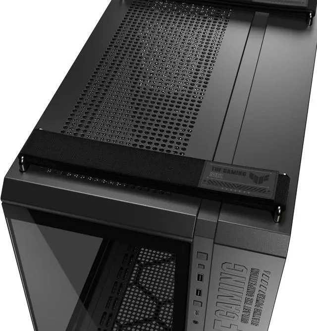 Alt view image 9 of 11 - ASUS TUF Gaming GT502 Horizon ATX Mid-Tower Gaming Case (boundless panoramic design, dual-chamber, independent CPU and GPU cooling zones, tool-free side panels, USB 10 Gbps Type-C front panel)
