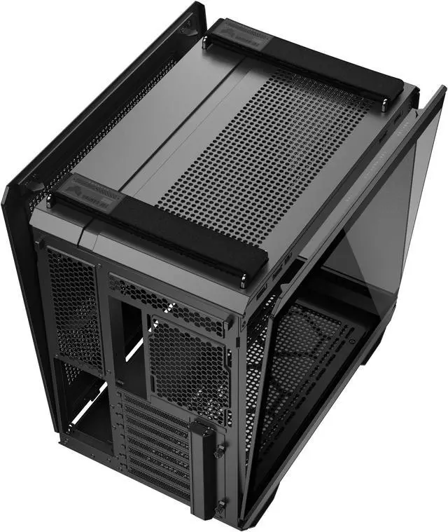 Alt view image 12 of 11 - ASUS TUF Gaming GT502 Horizon ATX Mid-Tower Gaming Case (boundless panoramic design, dual-chamber, independent CPU and GPU cooling zones, tool-free side panels, USB 10 Gbps Type-C front panel)