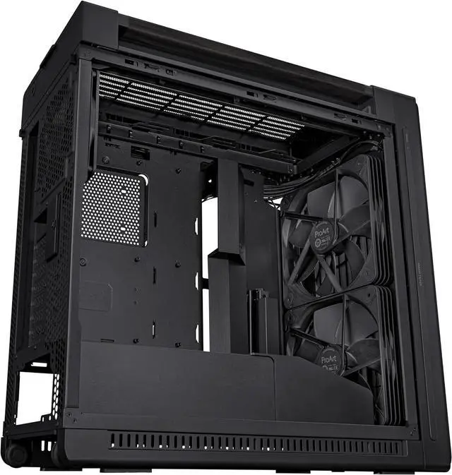 Alt view image 9 of 10 - ASUS PA602 Black Steel/ABS Plastic/Wood/Tempered Glass Micro ATX Mid Tower Computer Case