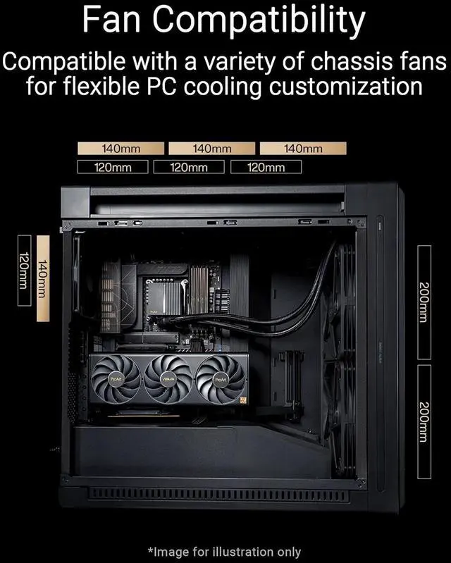 Alt view image 5 of 10 - ASUS PA602 Black Steel/ABS Plastic/Wood/Tempered Glass Micro ATX Mid Tower Computer Case