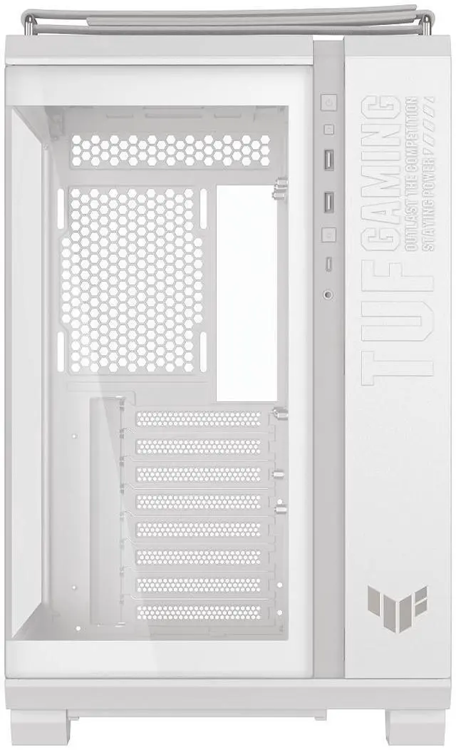 Alt view image 3 of 11 - ASUS TUF Gaming GT502 Horizon White Steel / Plastic / Tempered Glass ATX Mid Tower Case