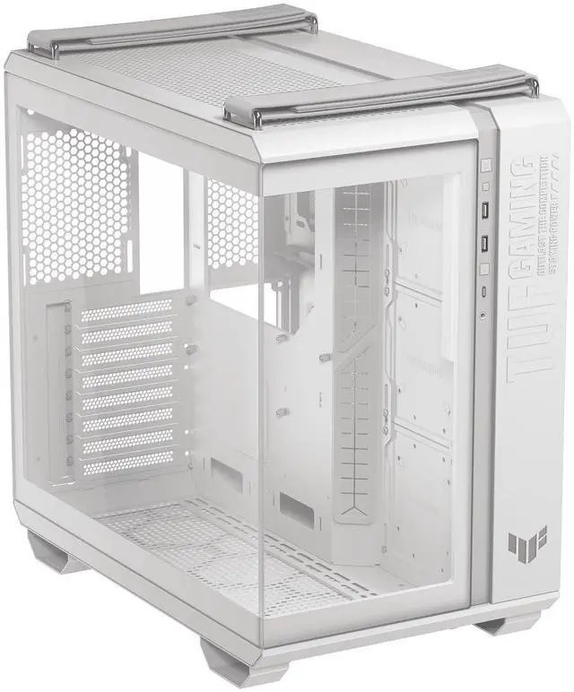Alt view image 4 of 11 - ASUS TUF Gaming GT502 Horizon White Steel / Plastic / Tempered Glass ATX Mid Tower Case