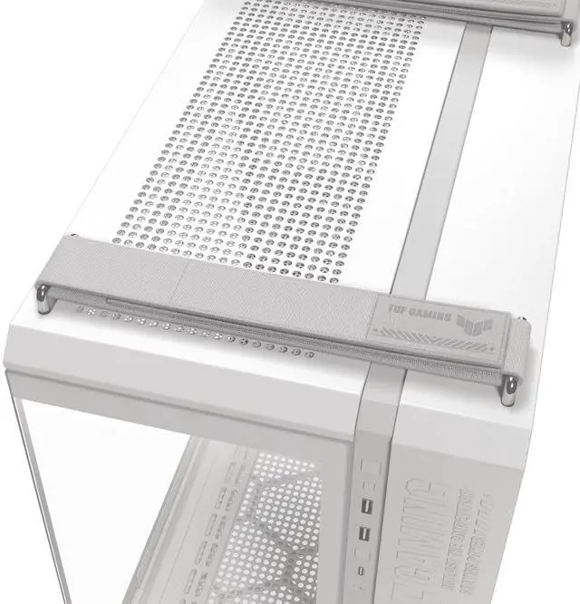 Alt view image 8 of 11 - ASUS TUF Gaming GT502 Horizon White Steel / Plastic / Tempered Glass ATX Mid Tower Case