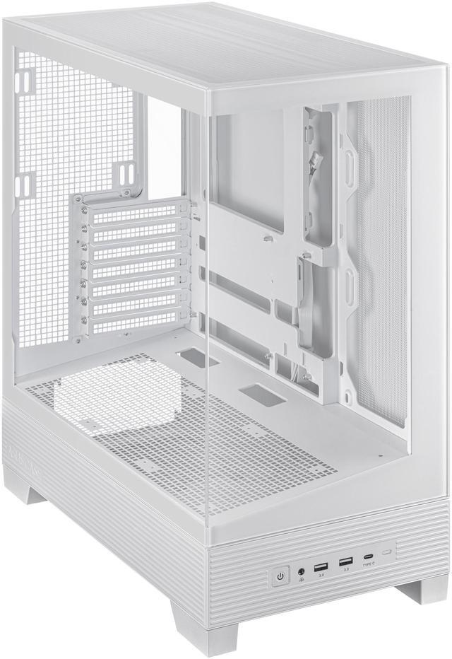 Alt view image 3 of 15 - ASUS A31 White ATX Mid-Tower Gaming Case, Dual-sided tempered glass, Frameless Design, BTF Hidden Connectors, 360 AIO Support, 8° Angled Base, ARGB Ready, Optimized Airflow, Seamless Cable Management